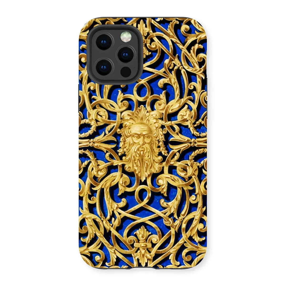 Open-work Panel - Matthew Digby Wyatt Iphone Case, 13 Pro / Matte, Ornate Gold-patterned Phone Case Intricate Scrollwork Bearded Face