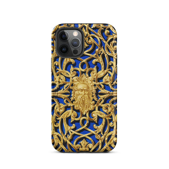 Open-work Panel - Matthew Digby Wyatt Phone Case Iphone 12 Pro / Matte Blue Gold Ornate Phone Case Matthew Digby Wyatt, Open-work Panel,