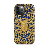 Open-work Panel - Matthew Digby Wyatt Phone Case Iphone 12 Pro Max / Matte Ornate Blue Gold Phone Case Matthew Digby Wyatt, Open-work