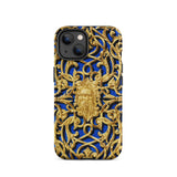 Open-work Panel - Matthew Digby Wyatt Phone Case Iphone 14 / Matte Blue Gold Ornate Phone Case Matthew Digby Wyatt, Open-work Panel, Wyatt’s