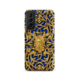 Open-work Panel - Matthew Digby Wyatt Samsung Case, Galaxy S21 / Matte, Smartphone Blue Gold Baroque Patterned Case Decorative Bearded