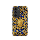 Open Work Panel Matthew Digby Wyatt Samsung Case, Galaxy S23 / Matte, Black Smartphone Gold Blue Baroque Pattern Case Bearded