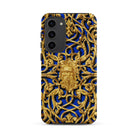 Open Work Panel Matthew Digby Wyatt Samsung Case, Galaxy S23 Plus / Matte, Smartphone Case Ornate Gold Blue Pattern Bearded Face