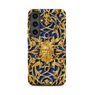Open Work Panel Matthew Digby Wyatt Samsung Case, Galaxy S24 Plus / Matte, Smartphone Case Ornate Blue Gold Baroque Pattern