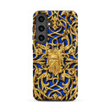 Open-work Panel - Matthew Digby Wyatt Samsung Case, Galaxy S24 Plus / Matte, Smartphone Case Ornate Blue Gold Baroque Pattern