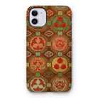Ornamental Fan Pattern - G.a. Audsley Iphone Case, 11 / Matte, Iphone Case Ornate Vintage Pattern Circular Medallions Red