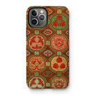 Ornamental Fan Pattern - G.a. Audsley Iphone Case, 11 Pro / Matte, Iphone Case Vintage-style Pattern Circular Medallions Red Green