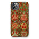 Ornamental Fan Pattern - G.a. Audsley Iphone Case, 11 Pro Max / Matte, Iphone Case Vintage Ornamental Pattern Red Green Circular