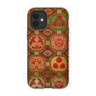 Ornamental Fan Pattern - G.a. Audsley Iphone Case, 12 Mini / Matte, Decorative Phone Case Vintage Medallion Pattern Red Green