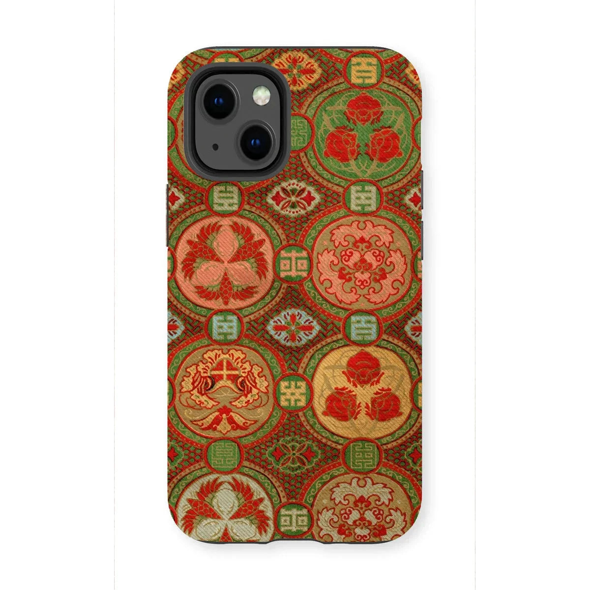 Ornamental Fan Pattern - G.a. Audsley Iphone Case, 13 Mini / Matte, Phone Case Ornate Vintage-style Pattern Circular Medallions Red