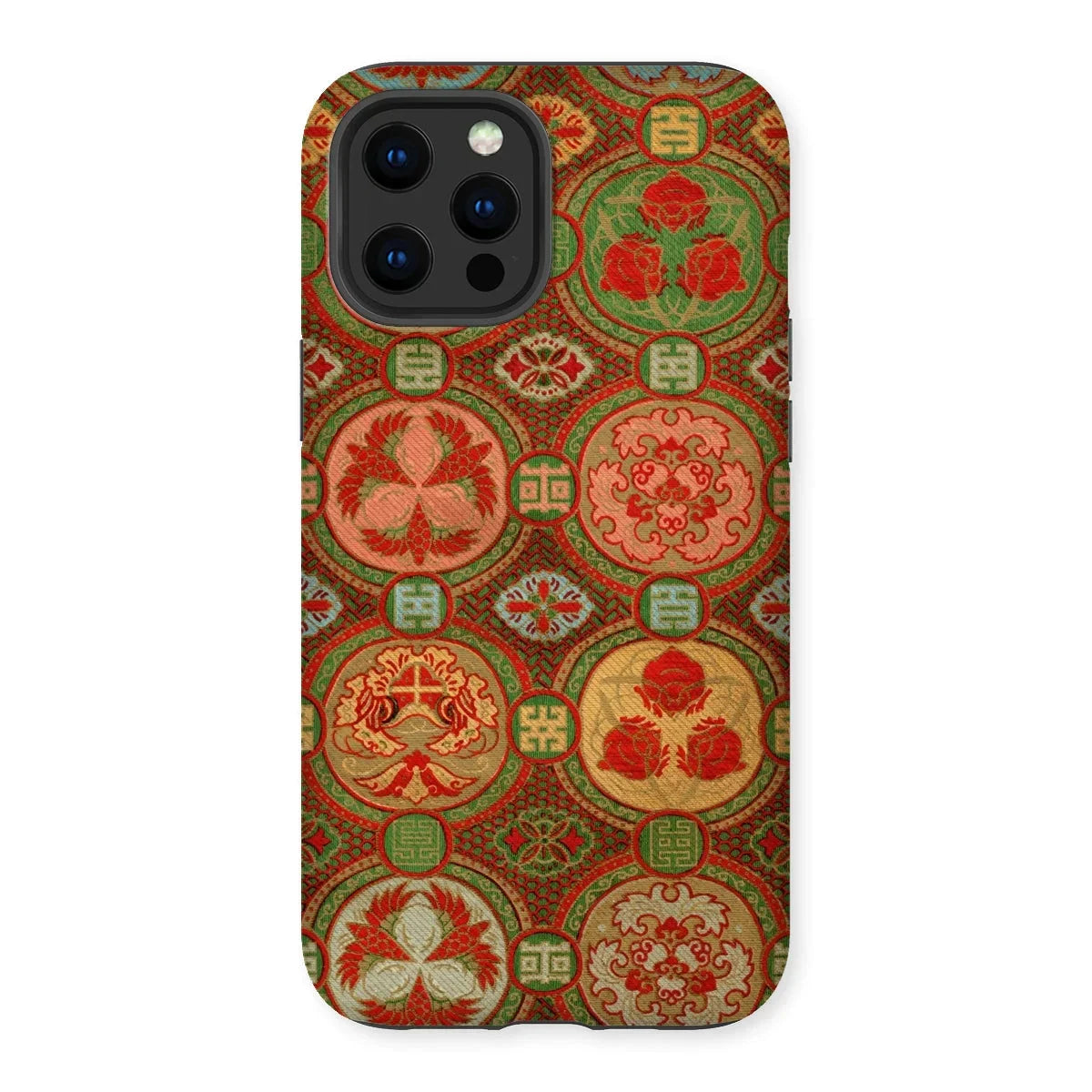 Ornamental Fan Pattern - G.a. Audsley Iphone Case, 13 Pro Max / Matte, Iphone Case Vintage Ornamental Pattern Red Green Circular