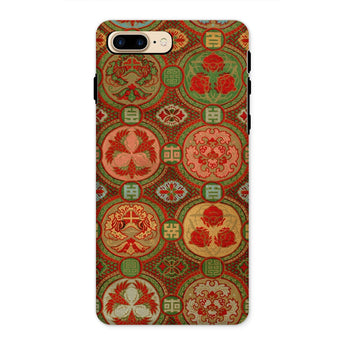 Ornamental Fan Pattern - G.a. Audsley Iphone Case, 8 Plus / Matte, Phone Case Ornate Vintage-style Pattern Circular Medallions Red