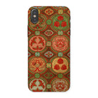 Ornamental Fan Pattern G.a. Audsley Iphone Case, x / Matte, Phone Case Ornate Vintage Pattern Circular Medallions Red