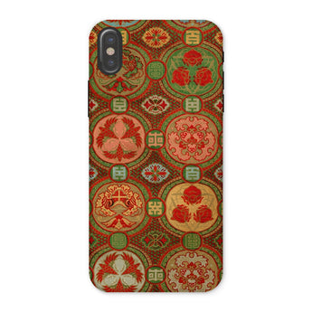 Ornamental Fan Pattern - G.a. Audsley Iphone Case, x / Matte, Phone Case Ornate Vintage Pattern Circular Medallions Red