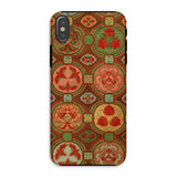 Ornamental Fan Pattern - G.a. Audsley Iphone Case, Xs / Matte, Phone Case Vintage-style Pattern Circular Medallions Red Green