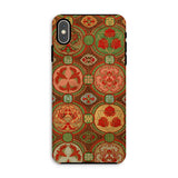 Ornamental Fan Pattern - G.a. Audsley Iphone Case, Xs Max / Matte, Phone Case Vintage-style Pattern Circular Medallions Red Green