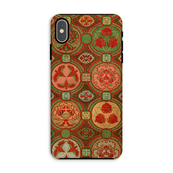 Ornamental Fan Pattern - G.a. Audsley Iphone Case, Xs Max / Matte, Phone Case Vintage-style Pattern Circular Medallions Red Green