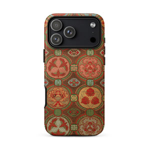 Ornamental Fan Pattern - G.a. Audsley Phone Case Iphone 17 Pro Max / Matte Red Green Patterned Phone Case Intricate Designs Made Fan