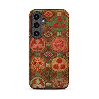 Ornamental Fan Pattern - G.a. Audsley Samsung Case, Galaxy S24 Plus / Matte, Smartphone Case Ornate Colorful Pattern Circles Traditional