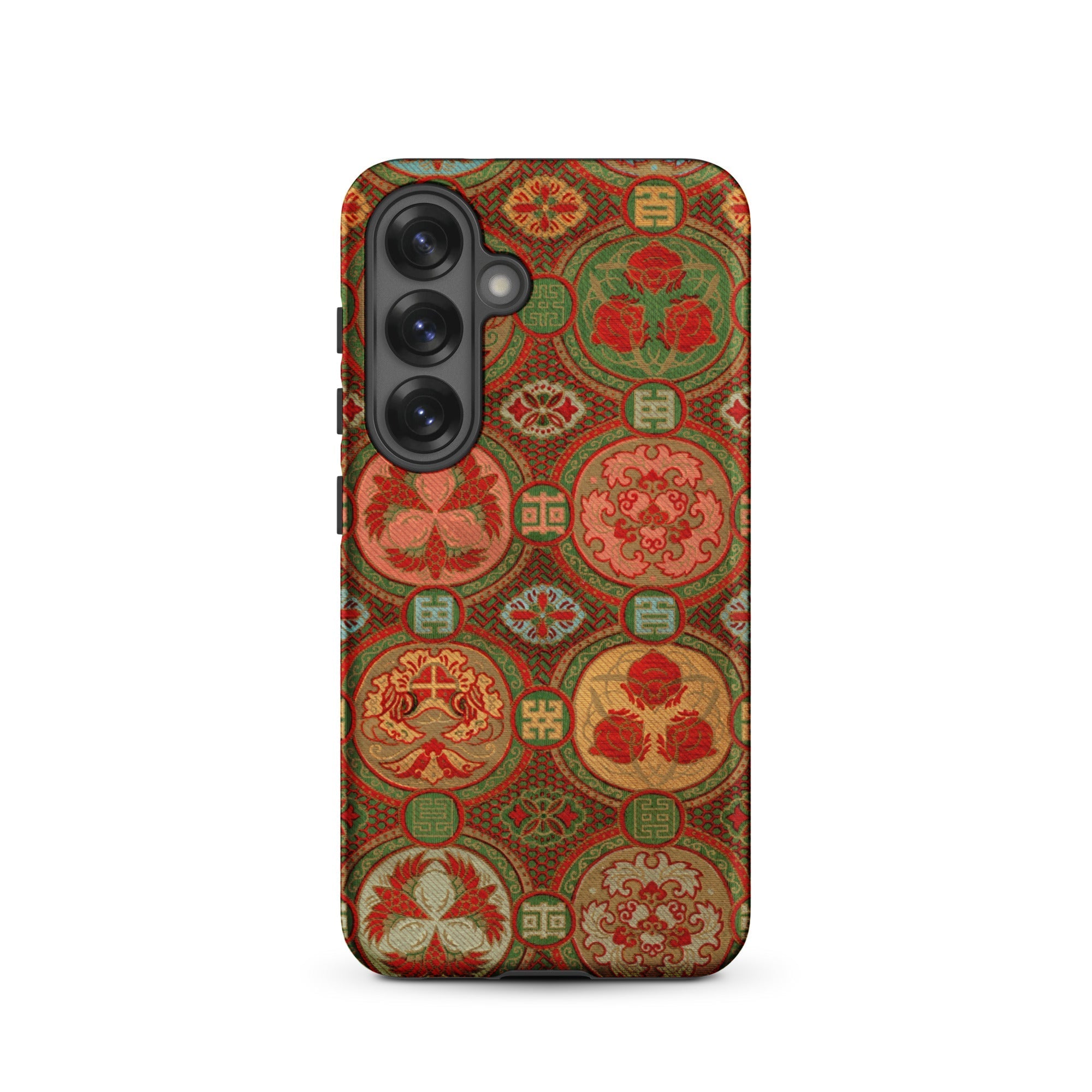 Ornamental Fan Pattern G.a. Audsley Samsung Case, Galaxy S25 / Matte, Smartphone Case Vintage Style Ornate Pattern