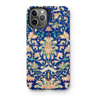 Ornamental Florals - Owen Jones Iphone Case, 11 Pro / Matte, Ornate Floral Patterned Phone Case Deep Blue Background