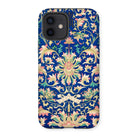 Ornamental Florals - Owen Jones Iphone Case, 12 / Matte, Ornate Floral-patterned Phone Case Dark Blue Background Colorful