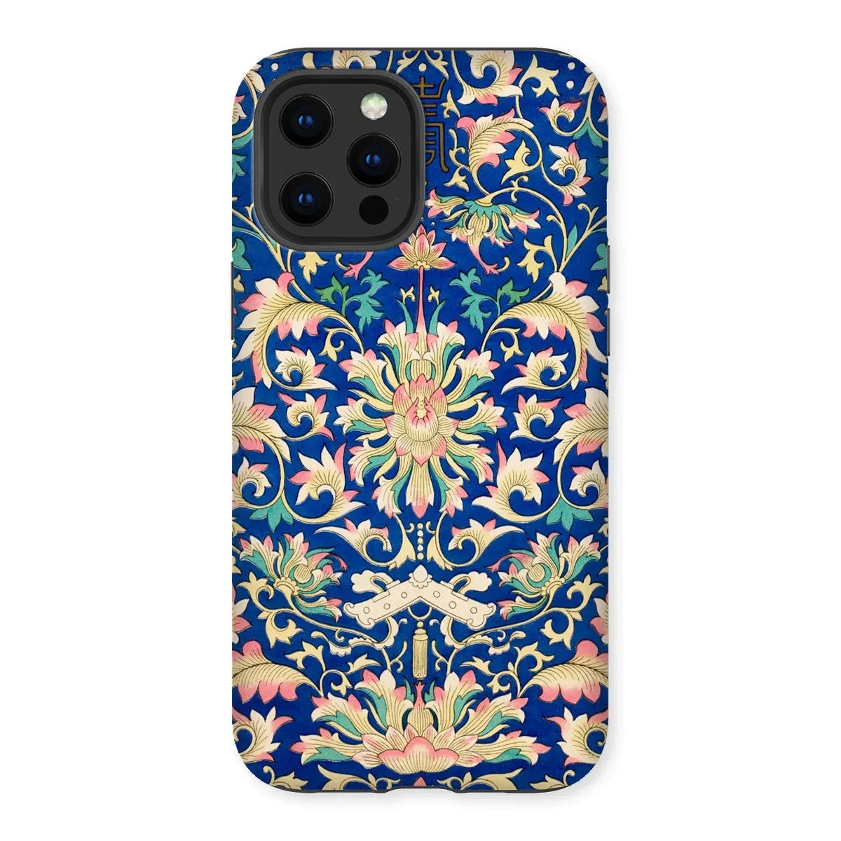 Ornamental Florals - Owen Jones Iphone Case, 12 Pro Max / Matte, Ornate Floral-patterned Phone Case Deep Blue Background Colorful