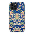Ornamental Florals - Owen Jones Iphone Case, 12 Pro Max / Matte, Ornate Floral-patterned Phone Case Deep Blue Background Colorful