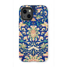 Ornamental Florals - Owen Jones Iphone Case, 13 Mini / Matte, Ornate Floral Patterned Phone Case Vibrant Blue Background