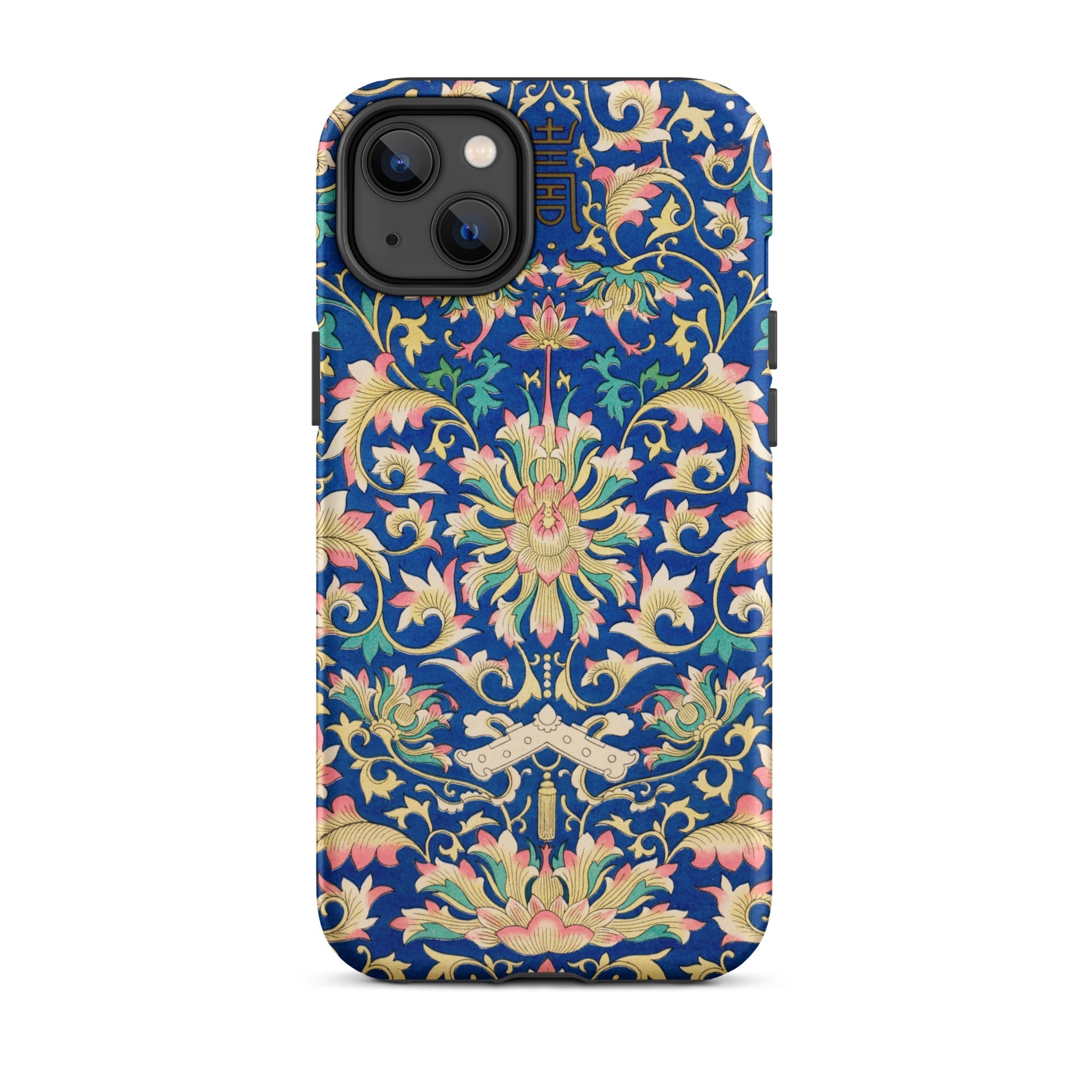 Ornamental Florals Owen Jones Iphone Case, 14 Plus / Matte, Blue Floral Patterned Phone Case