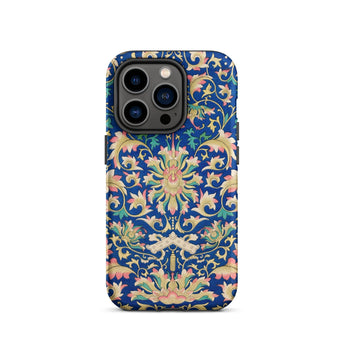 Ornamental Florals - Owen Jones Iphone Case, 14 Pro / Matte, Blue Floral Patterned Phone Case