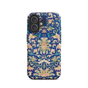 Ornamental Florals - Owen Jones Iphone Case, 16 / Matte, Blue Floral Patterned Phone Case