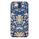 Ornamental Florals Owen Jones Iphone Case, 8 / Matte, Ornate Floral Patterned Phone Case Deep Blue Background Intricate
