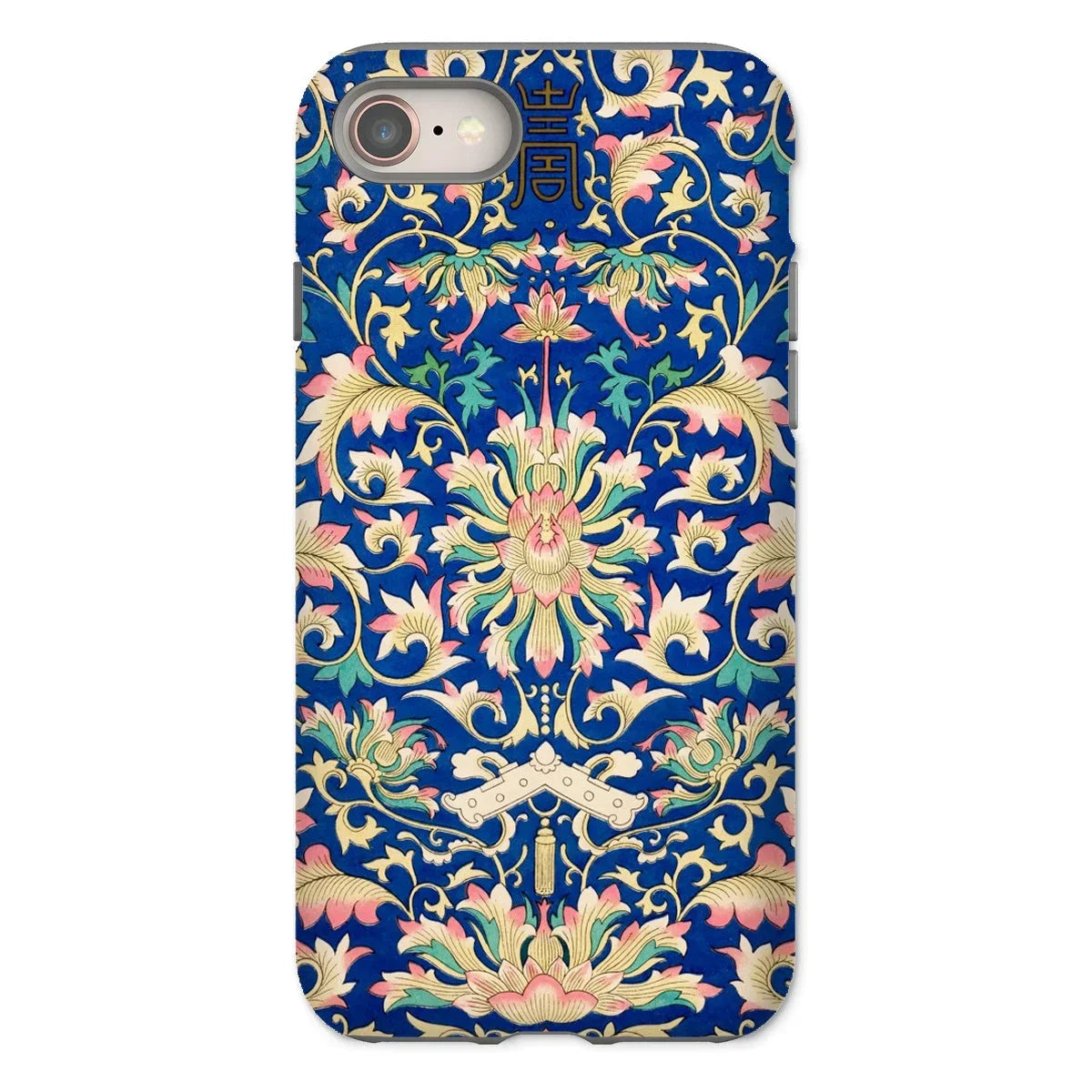 Ornamental Florals - Owen Jones Iphone Case, 8 / Matte, Ornate Floral-patterned Phone Case Deep Blue Background Intricate