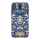 Ornamental Florals Owen Jones Iphone Case, x / Matte, Ornate Floral Patterned Phone Case Rich Blue Background Intricate