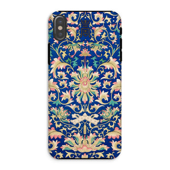 Ornamental Florals - Owen Jones Iphone Case, Xs / Matte, Ornate Floral-patterned Phone Case Rich Blue Background Intricate