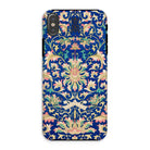 Ornamental Florals Owen Jones Iphone Case, Xs / Matte, Ornate Floral Patterned Phone Case Rich Blue Background Intricate