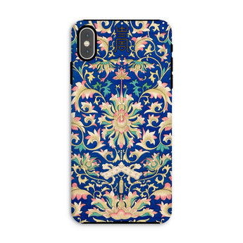 Ornamental Florals - Owen Jones Iphone Case, Xs Max / Matte, Ornate Floral Patterned Phone Case Vibrant Blue Background