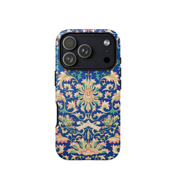 Ornamental Florals - Owen Jones Phone Case Iphone 17 Pro / Matte Blue Floral Intricate Design Textured Surface Jones’s
