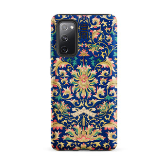 Ornamental Florals - Owen Jones Samsung Case, Galaxy S20 Fe / Matte, Smartphone Blue Case Vibrant Floral Pattern