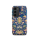Ornamental Florals - Owen Jones Samsung Case, Galaxy S23 / Matte, Blue Smartphone Case Intricate Floral Vine Pattern Pink