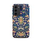 Ornamental Florals Owen Jones Samsung Case, Galaxy S23 Plus / Matte, Phone Case Floral Pattern Dark Blue Background