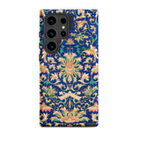 Ornamental Florals - Owen Jones Samsung Case, Galaxy S24 Ultra / Matte, Smartphone Case Ornate Blue Gold Pink Floral Pattern