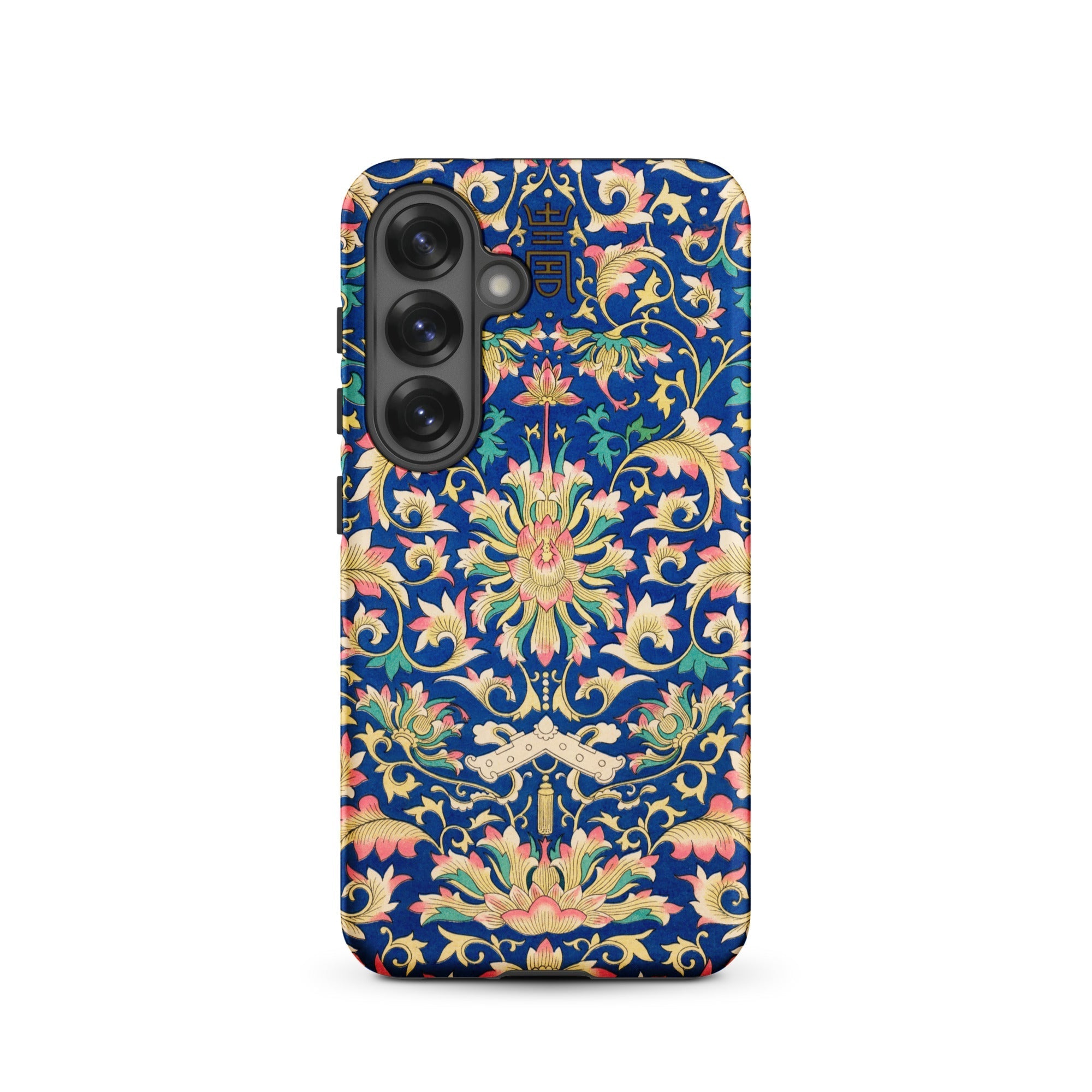 Ornamental Florals Owen Jones Samsung Case, Galaxy S25 / Matte, Blue Smartphone Case Intricate Floral Vine Pattern Pink