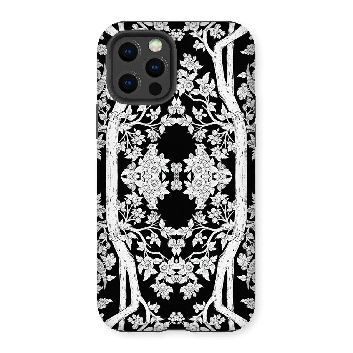 Aviary Black Aesthetic Pattern Art Iphone Case 12 Pro / Matte Mobile Phone Cases