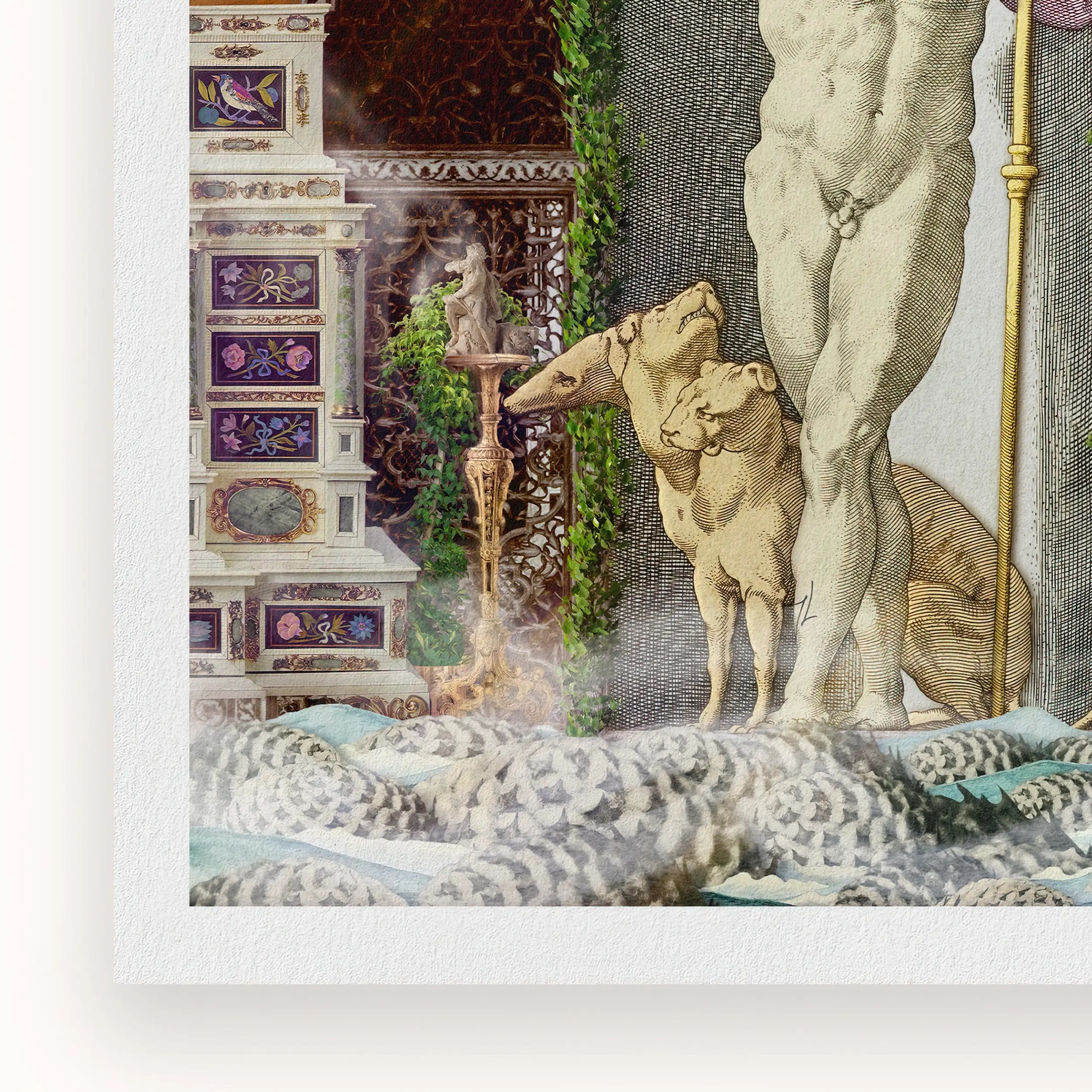 Secret Dog Private Dock - Gay Myth Collage Art Print Posters Prints & Visual Artwork