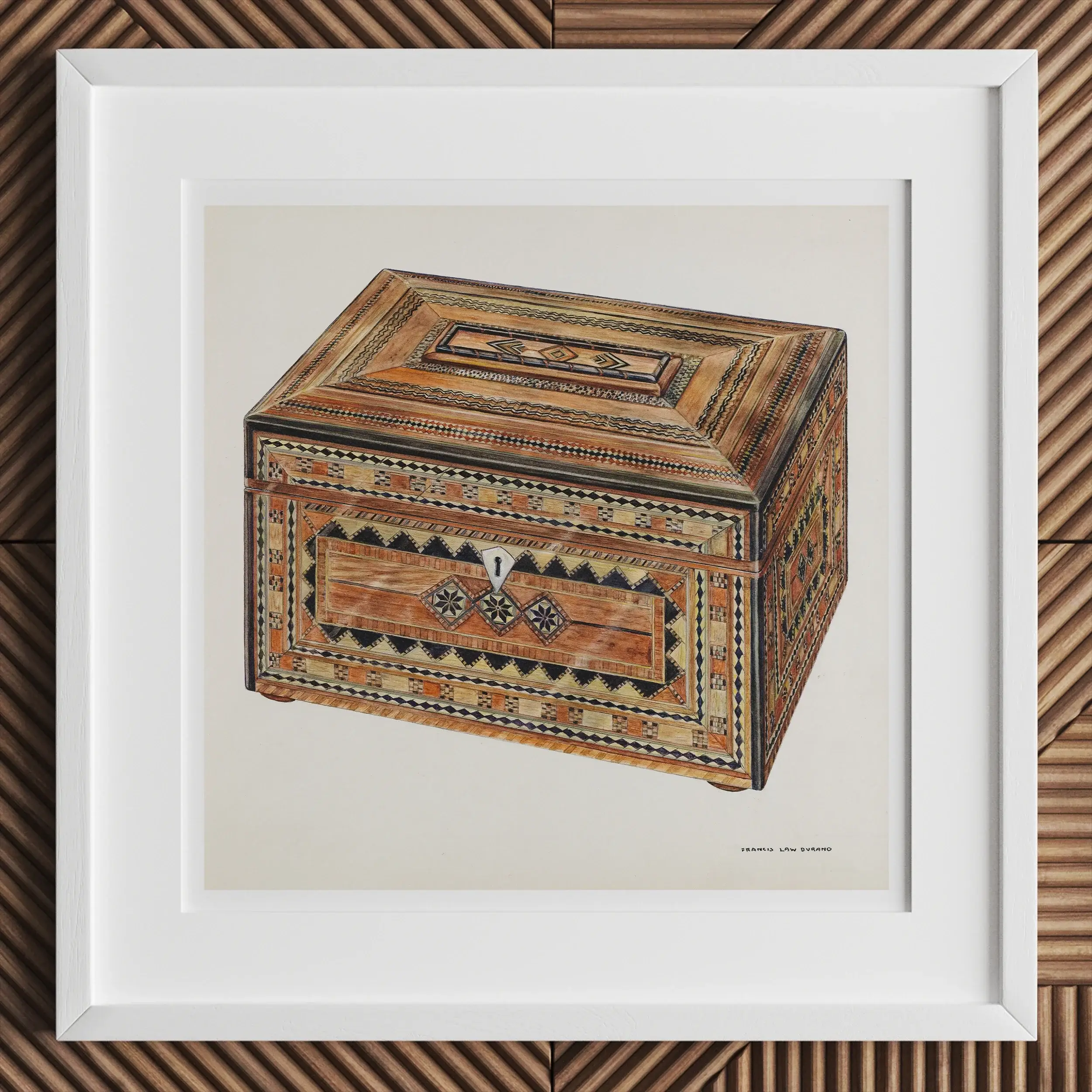 Inlaid Sewing Box - Francis Law Durand Decorative Art Print Posters Prints & Visual Artwork