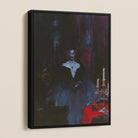 Orpheus - Gay Vampire Art Framed Canvas, Framed Gothic Portrait