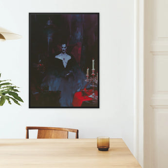 Orpheus - Gay Vampire Art Framed Canvas, Framed Vampire Portrait