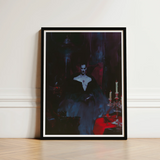 Black-framed Art Print Gothic Portrait Pale Figure Dark Gay Vampire, Opulence, Queer Decadence